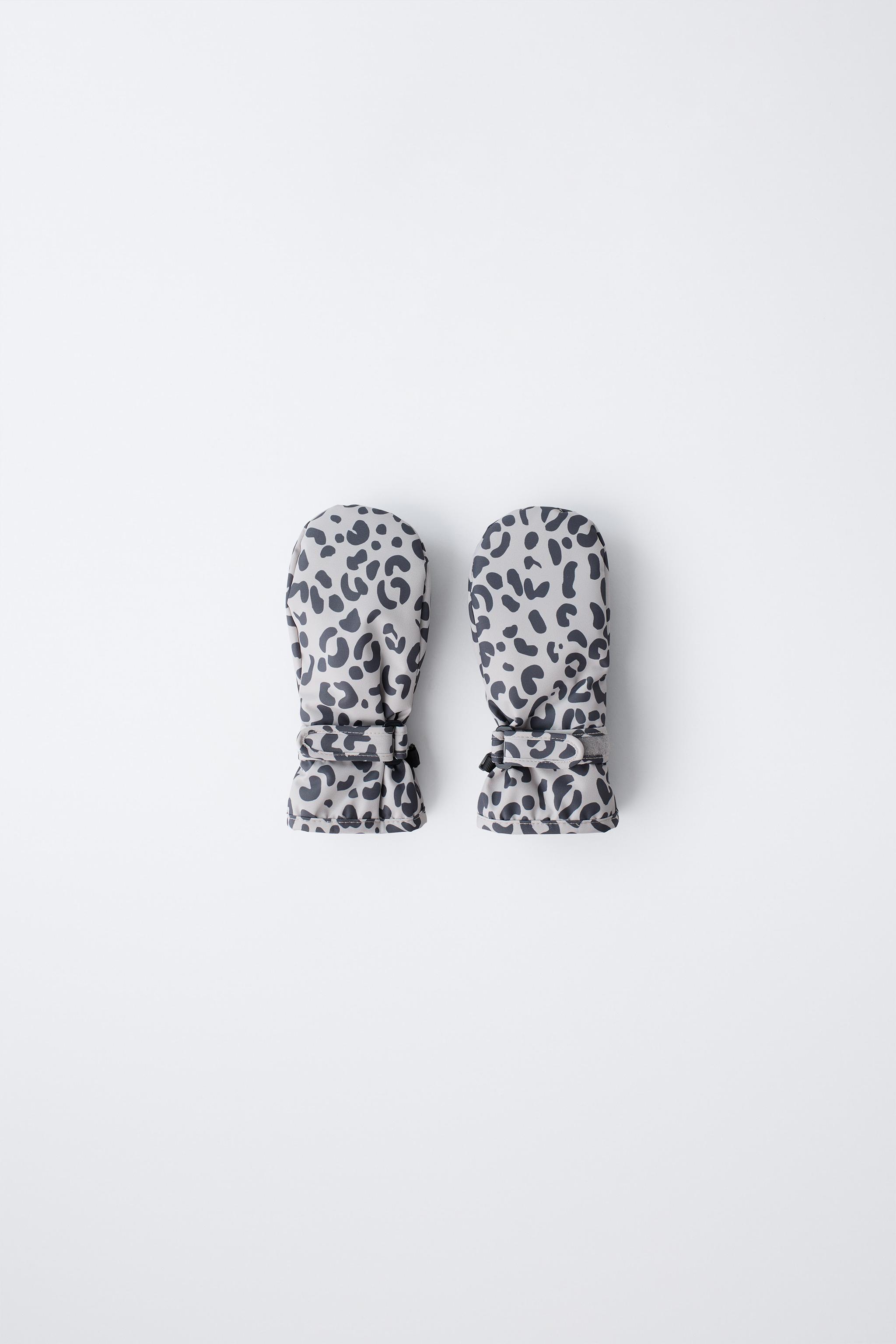 MOUFLES EN NYLON ANIMAL PRINT COUPE-VENT